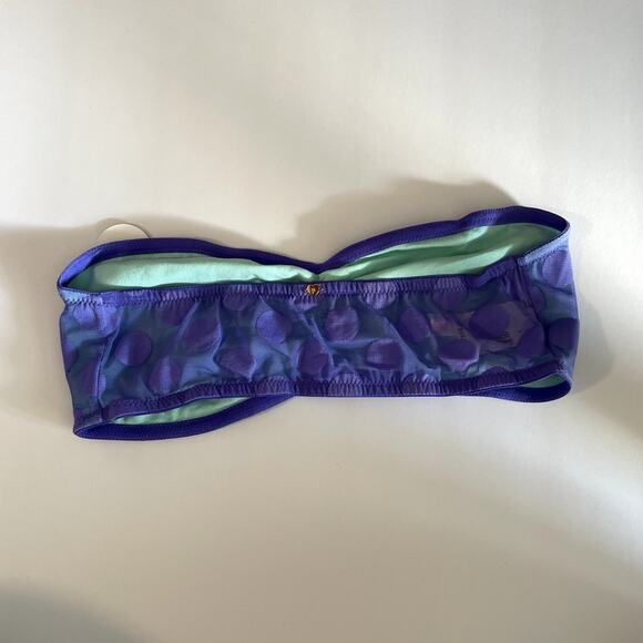 Victoria's Secret PINK Bralette Womens Medium Purple Dot Spot Mesh Bandeau - Picture 4 of 10